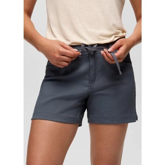 Prana Stretch Zion Halle 3" Short Women's 2 Thundercloud Standard Fit Mid Rise - Picture 3 of 12